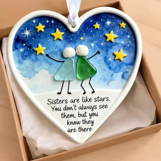 🌲Christmas Sale 70% OFF!!🌊👩🤝👩Sisterhood Sea Glass Friendship Decor