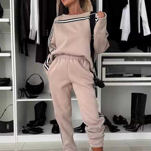 🎄Xmas Hot Sale - 49% OFF🎅Women’s Striped Tops & Pants 2-Piece Set