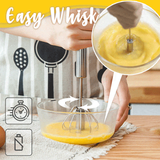 NEW YEAR SALE🤩Stainless Steel Semi-automatic Whisk