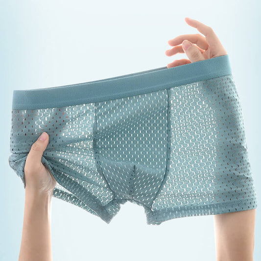Ice Silk Cool mesh boxer shorts🔥Buy 2 Get 1 Free(3pcs)