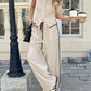 🔥Hot Sale 60% Off🔥Women's Contrast Binding Sleeveless Tank & Drawstring Waist Pants Two-piece Set