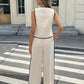 🔥Hot Sale 60% Off🔥Women's Contrast Binding Sleeveless Tank & Drawstring Waist Pants Two-piece Set