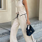 🔥Hot Sale 60% Off🔥Women's Contrast Binding Sleeveless Tank & Drawstring Waist Pants Two-piece Set