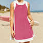 ⏰Hot Sale 50% OFF🔥Women's Casual Color Block Sleeveless Tops Matching Shorts with Pockets
