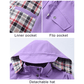 🥰50% OFF🧥Women's Solid-Color Hooded Windbreaker Jacket🍃Drawstring Waist, Zip & Button Closure, Waterproof Long-Sleeve Casual Outerwear Coat for Spring & Fall