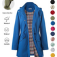 🥰50% OFF🧥Women's Solid-Color Hooded Windbreaker Jacket🍃Drawstring Waist, Zip & Button Closure, Waterproof Long-Sleeve Casual Outerwear Coat for Spring & Fall