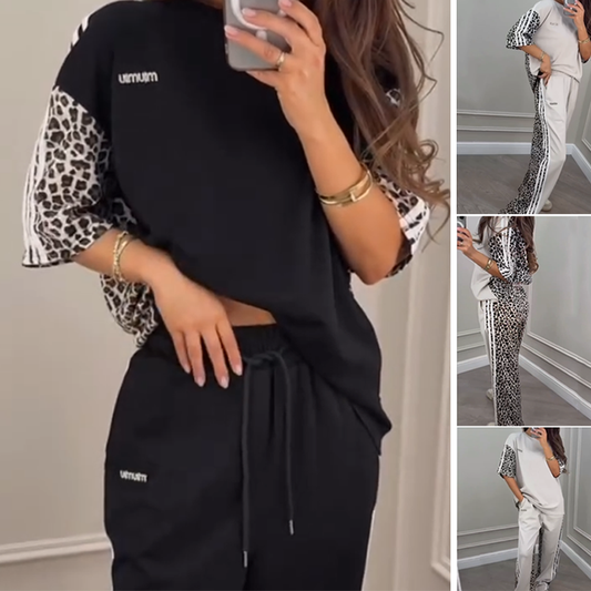 🌺2025 New Arrive🔥Leopard Print Patchwork Sweatshirt | Matching Set