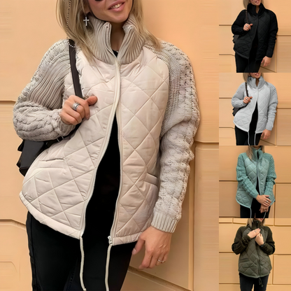 💥Last Day Sale 70% OFF🥰2026 New Women's Knit Patchwork Puffy Jacket