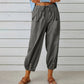 Women's loose, straight trousers with wide legs