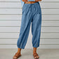 Women's loose, straight trousers with wide legs