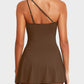 💥Limited Sale 60% OFF🔥One Shoulder Skirted One Piece Swimsuit