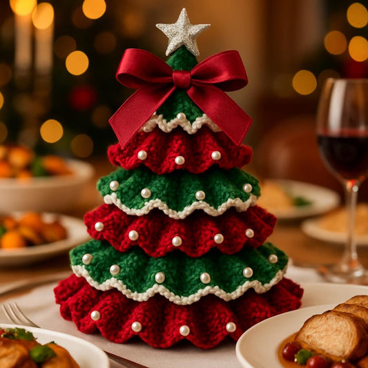 ✨🎁 DIY Crochet Christmas Tree Kit With Imitation Pearl Accents🎄– Create Your Own Holiday Magic