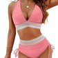 📢Clearance Sale-70% OFF🏖️High Waisted Tummy Control Color Block Bikini Sets