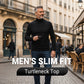 👕 60% OFF NOW!🔥 Men's High Neck Slim Fit T-Shirt - Stretchy & Breathable for Gym or Casual, Modern Style & Comfort 🏃‍♂️📦