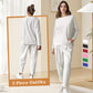 ❤️‍🔥Clearance Sale-50% OFF🤍Round-Neck Long-Sleeved Top ＆ Pants 2-Piece Set