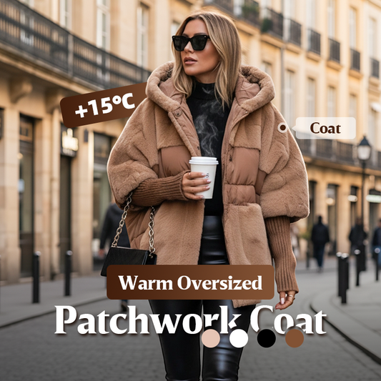 ❄️Winter Hot Sale  50% Off💖Women’s Oversized Hooded Patchwork Puffer Coat✈️ Free Shipping