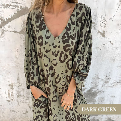 🌸Summer Specials🌸 V-Neck Printed Flowy Dress with Pockets