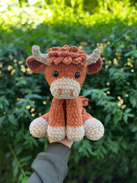 🎅Christmas Sale 50% OFF!!🎄🔥Crochet Highland Cow Amigurumi Pattern🐮- DIY Kit & Finished Plush
