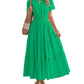 ⏰Summer Hot Sale 70% OFF🎉Women's Lightweight Short Sleeve V Neck Elastic Waist Dress