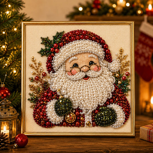 🎅Christmas Pre Sale ￡7.99 ! !🎁Premium 3D Pearl Christmas Diamond Painting Art Kit | 🧘Relaxing & Beginner-Friendly💝