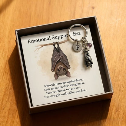 🎁New Year Gift Idea 🎁🦇Emotional Support Bat Inspirational Keychain