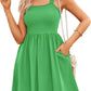 ⏰Hot Sale 70% Off💃Women's Summer Square Neck A-Line Mini Dress with Pockets