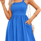⏰Hot Sale 70% Off💃Women's Summer Square Neck A-Line Mini Dress with Pockets