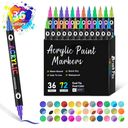 🎨Limited Sale 50% OFF🌈Dual Tip Acrylic Paint Pen Marker