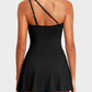 💥Limited Sale 60% OFF🔥One Shoulder Skirted One Piece Swimsuit