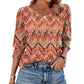 ⏰Limited Time Sale-50% OFF🏖️Women Dressy Casual 3/4 Length Sleeve Blouses with Smocked Cuffs