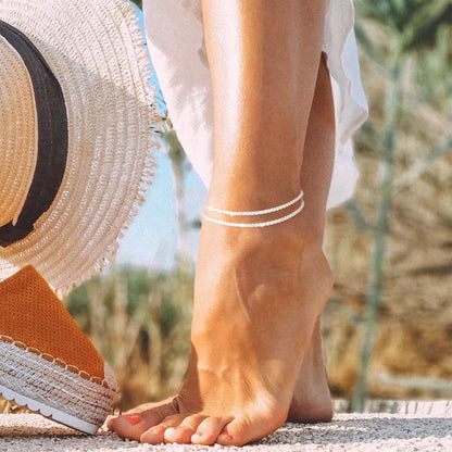 🌸Mother's Day Promotion🥰Dainty Layered Waterproof Anklet For