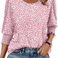 ⏰Limited Time Sale-50% OFF🏖️Women Dressy Casual 3/4 Length Sleeve Blouses with Smocked Cuffs