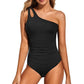 💖LAST DAY SPECIAL PRICE: ￡15.99!!💖Women's Cutout One Shoulder One Piece Swimsuit👙