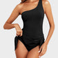 💥Limited Sale 60% OFF🔥One Shoulder Skirted One Piece Swimsuit