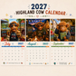 🔥LAST DAY SALE ONLY ￡6.99!!📅🐂2027 Funny Highland Cow Wall Calendar | A4 Hanging Calendar | Designed by Isabel Kline