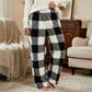 ❄️Winter Hot Sale 50% OFF🔥Winter Vintage Plaid Elastic Straight Loose Thick Warm Casual Pants