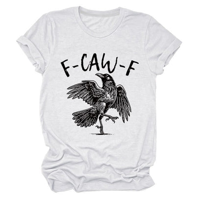 💥Surprise Price: Only £12.99!!🖤🐦‍⬛Humorous Crow Graphic T-Shirt – Say It With a Caw!