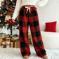 ❄️Winter Hot Sale 50% OFF🔥Winter Vintage Plaid Elastic Straight Loose Thick Warm Casual Pants