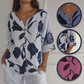 🎉HOT SALE 49% OFF💐–Women's Printed Linen V-Neck Loose Tunic Top
