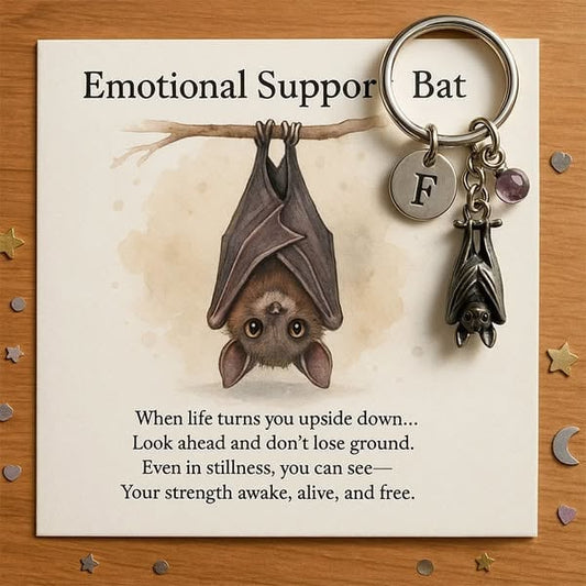 🎁New Year Gift Idea 🎁🦇Emotional Support Bat Inspirational Keychain