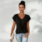 💥BIG SALE💷Best Price👚Casual Short Sleeve Elegant V-neck Twist Tee