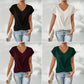 💥BIG SALE💷Best Price👚Casual Short Sleeve Elegant V-neck Twist Tee