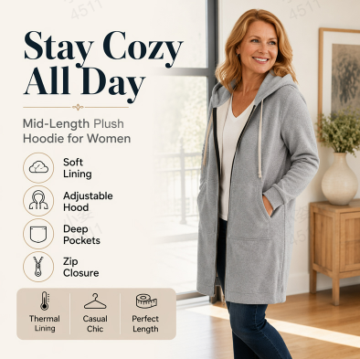 🌸LAST DAY - 50% OFF🥰Women Casual Zip up Fleece Hoodies