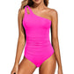 💖LAST DAY SPECIAL PRICE: ￡15.99!!💖Women's Cutout One Shoulder One Piece Swimsuit👙