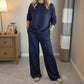 🎅Last Week-50% Off💝Women's Glitter Pullover Sweater & Pants 2-Piece Set