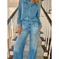 💖LAST DAY SALE 60% OFF💕🌙Women’s Faux Denim Pajama 2-Piece Set