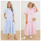 🌸SUMMER PROMOTION - 50%OFF🌸Women's Summer Striped Loose Casual Short Sleeve Dress