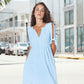 ⏰Last Day Sale 50% Off💃Women's Elegant V-Neck Hollow-Out Solid Dress