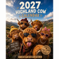 🔥LAST DAY SALE ONLY ￡6.99!!📅🐂2027 Funny Highland Cow Wall Calendar | A4 Hanging Calendar | Designed by Isabel Kline