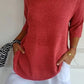 💖LAST DAY SALE 50% OFF🥰Solid Color Knitted V-neck Top